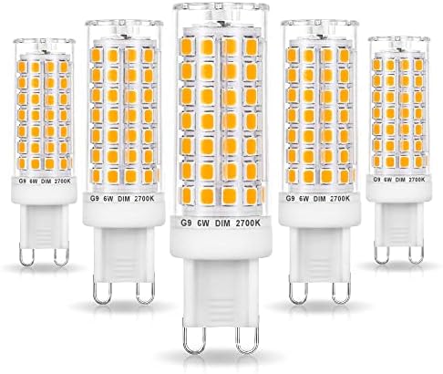Ziomitus Nem Lebegés G9 Led Izzók Szabályozható 6W, Puha, Meleg Fehér, 2700K,40W 50W 60W Halogén Egyenértékű,AC120V Szabályozható G9 T4 LED