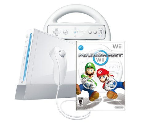 Wii Konzol a Mario Kart Wii Csomag - Fekete