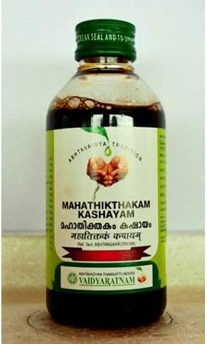 VAIDYARATNAM Mahathikthakam Kashayam Ayurveda Termékek, 200 ml (VMAKSH200ML)