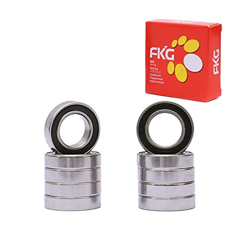 FKG 6801-2RS 12x21x5mm Mély Groove golyóscsapágy Kettős gumitömítés Csapágyak Előre Síkosított 10 Db