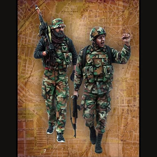 Goodmoel 1/35 Szíriai Kormány Hadsereg Gyanta Katona Modell Készlet (2 Fő) / Összeszerelt, valamint Festetlen Katona Miniatűr-Készlet/Lm-6819