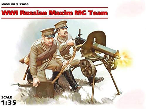 ICM 1/35 Skála első világháború orosz Maxim MG Csapat 2 Füge - Műanyag Modell-Készlet 35698