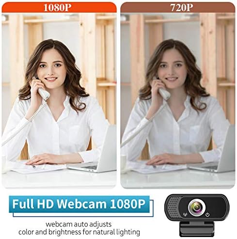 HZQDLN Webkamera HD 1080P,Webkamera Mikrofonnal USB-s Asztali Laptop, Fényképezőgép 110 Fok Szélesvásznú,Patak Webkamera Hív, Felvétel,Konferencia,