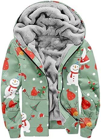 Férfi Téli Sűrűsödik Kabátok Kültéri Karácsonyi Nyomtatás Felsőruházat Kényelmes Őszi Téli Meleg kapucnis felső Zseb