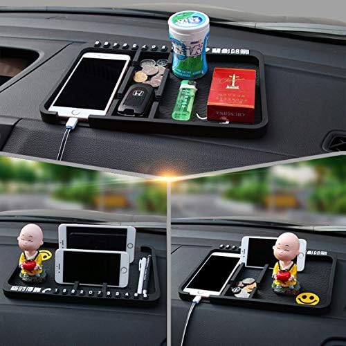 lliang Anti-Slip Autó Anti-Slip Újrafelhasználható Egyetemes Skidproof Pad Autós Telefon tartó, mosolygós Arccal Minta