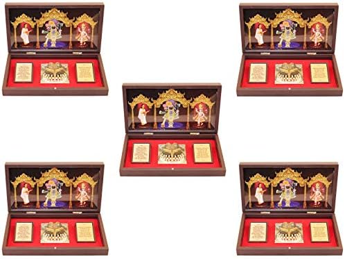 GoldGiftIdeas 24 KARÁTOS Aranyozott Shrinathji Képkeret Charan Paduka, Indiai Vissza Ajándék, Jay Shri Krishna Fa Momento Ajándék