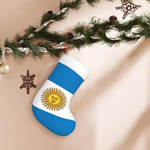 QG ZZX Argentína Zászló Karácsonyra Karácsonyi Harisnya Kandalló Zokni 18 Cm Ünnepi Dekoráció