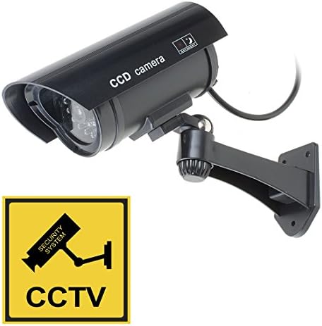 Aexit Dummy Elektronikus biztonsági Reális Látszó Kamera Villogó Piros LED AA elemmel működik, Fekete