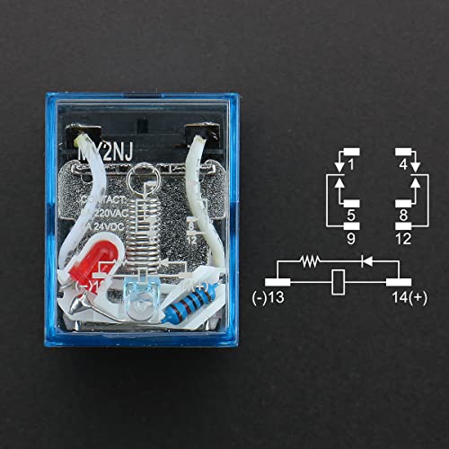 Baomain Általános Célú Teljesítmény Relé MY2NJ AC 220V Tekercs LED Kijelző 8 pin-kód Terminál 2DB