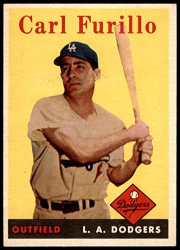 1958 Topps 417 Carl Furillo Los Angeles Dodgers (Baseball Kártya) EX Dodgers