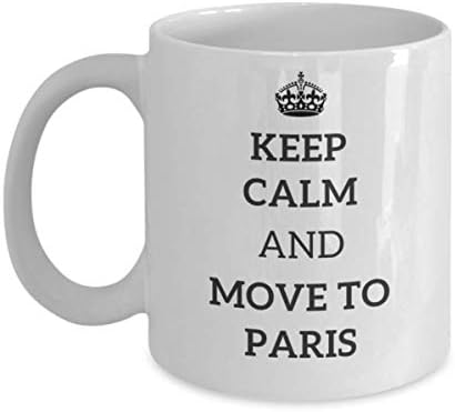 Nyugodj meg, majd Párizsba költözni, Tea Csésze Utazó Munkatársa, Barátja, Ajándék, Franciaország Utazási Bögre Jelen