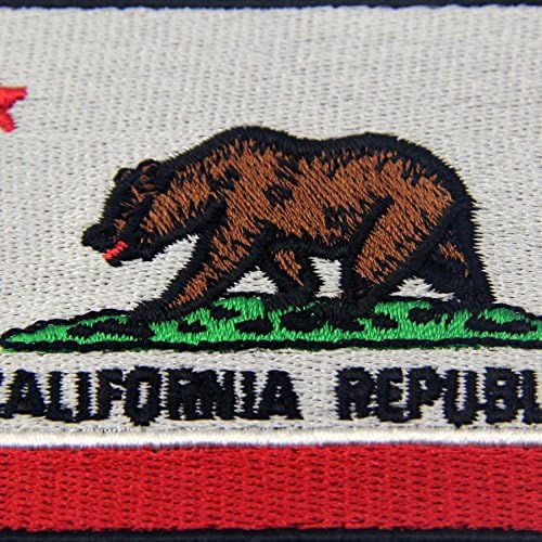 EmbTao Hímzett Kaliforniai Állami Zászló Vasalót Varrni A Patch CA Jelkép