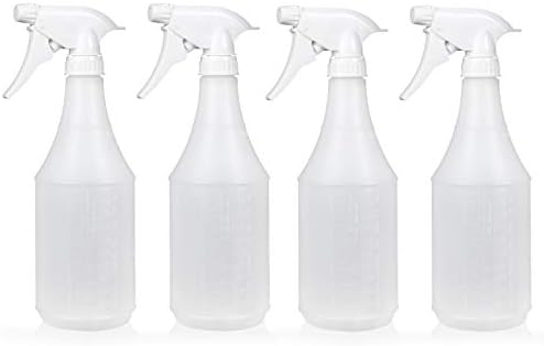 Nechtik Üres Műanyag Spray Üveg - 24 oz - 4 Csomag - vegyszerálló Spray-ket Tisztítási Megoldások, szivárgásmentes, Háztartási &