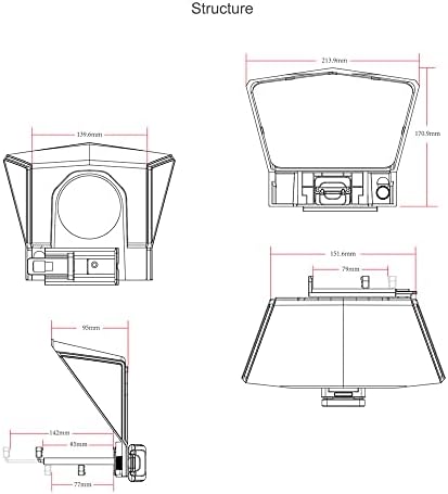XIXIAN Okostelefon/Tablet/DSLR Fényképezőgép Súgógép Súgó Távirányítóval Objektív Adapter tisztítókendővel Támogatja a nagy Látószögű Objektív