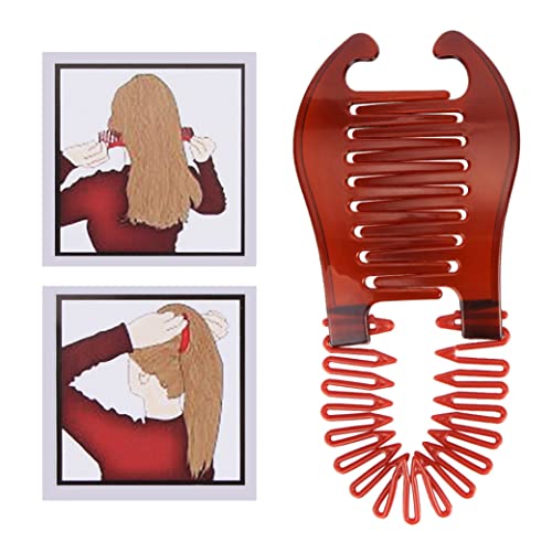 Hajlítható Műanyag Fésűt Ponytailer Hajformázó Eszköz Modern Banán Klip Biztosítóberendezés Comb francia Oldalon Fésű A Nők, Lányok DIY frizura(Fekete)