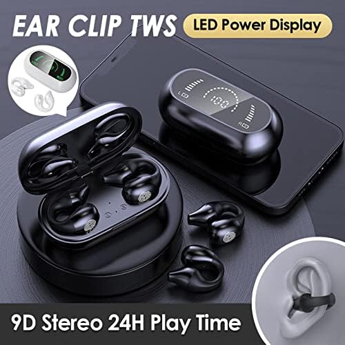 Bluetooth 5.2 Fül Klip Fülében Vezeték nélküli Fejhallgató csontvezetéses Horog L2i5 Mic Sport Fülhallgató Fülhallgató a Fülében