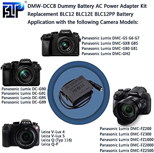 F1TP DMW-DCC8 DC Csatlakozó BLC12 Dummy Akkumulátor USB-C-Kit Helyére DMW-AC8 AC10 HÁLÓZATI Adaptert a Panasonic Lumix DMC-G5