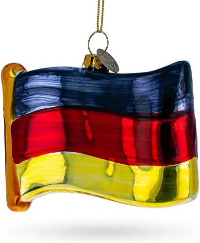 Hullámzó Zászló Németország Üveg Karácsonyi Dísz