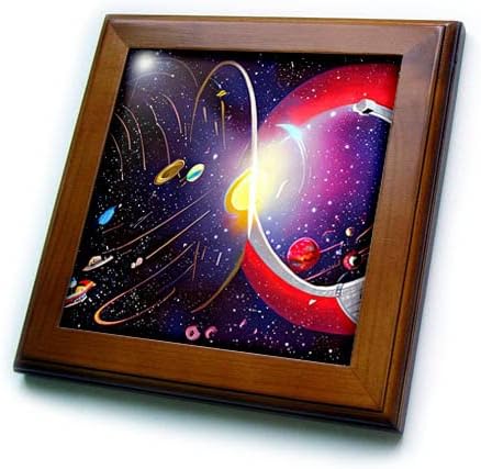 3dRose Absztrakt űrkutatás Art. Űrhajók, a Csillagok, a Napfény Ajándék Keretes Lapok (ft-374660-1)