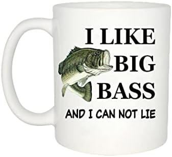 Rogue River Bögre Szeretem A Nagy Bass Vicces Halászat Hal Újdonság Bögre Ajándék Férfiaknak Neki, Apa, Nagyapa Halász
