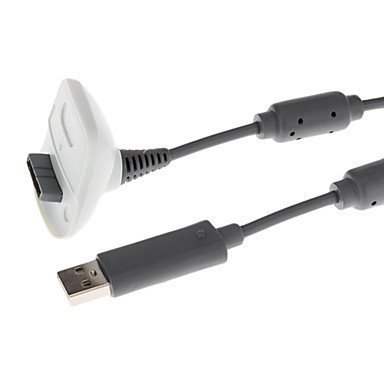 ÚJ-USB Töltő kábel Kábel Xbox 360 Slim Vezérlő (Fehér)
