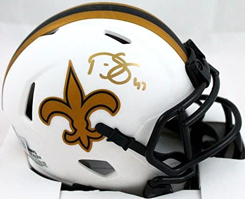 Darren Sproles Aláírt New Orleans Saints Hold Sebesség Mini Sisak-BAW Holo - Dedikált NFL Mini Sisak