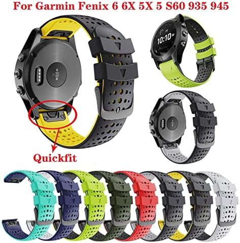 KANGDD Színes Quickfit Watchband Szíj, A Garmin Fenix 7 7 5 5 3 3 HR 945 Fenix 6 6X Watch Szilikon Easyfit Csukló Zenekar 26