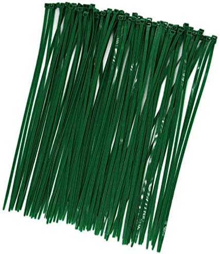 ZZRANYE 12 inch 3mm Sötét Zöld Nylon Kert Kábel karperecet önzáró kötegelő Csavar Kapcsolatok, Többcélú Kábel Döntetlen (100 Db)