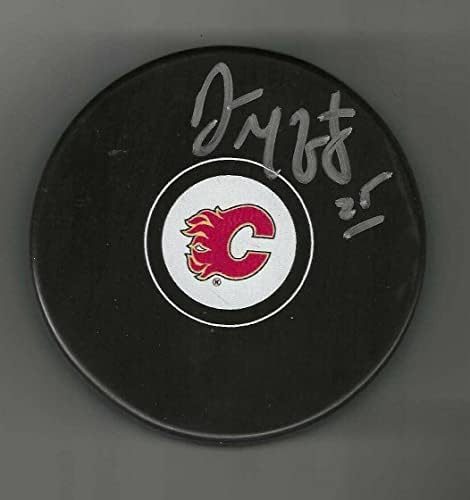 Darren McCarty Aláírt Calgary Flames Puck - Dedikált NHL Korong