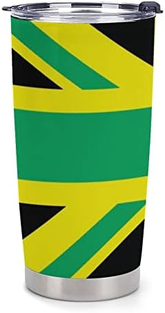 Jamaica Jamaikai Királyság Zászló Műanyag Bögre Vákuum Szigetelt Kávét Tartós Autó Kupa Divat Bögre
