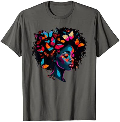 Fekete Királynő Afro Melanin Női Póló