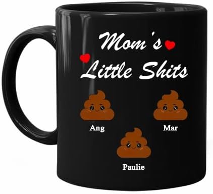 Anini Személyre szabott Anyuci Kis Shi-ts Poo-p Emoji Bögre Ajándék Anya a Gyerekek Vicces Bögre anyák Napi Ajándékok (Multi 1)