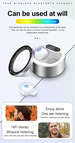 Loluka Láthatatlan Fülhallgató Power LED Kijelző, Vezeték nélküli, Vízálló Touch Control Apró Fülhallgató a Kis Fülek Bluetooth 5.0