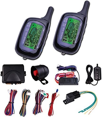 CarBest Jármű Biztonsági Személyhívó Autó Riasztó 2 Mód, LCD Érzékelő Távoli motorindítás Rendszer Készlet Automatikus | Autó