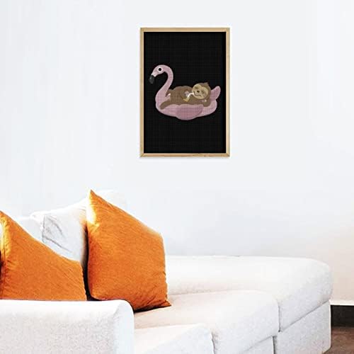Hűtés Lajhár a Flamingo Úszó Dekoratív Gyémánt Festmény Készletek Vicces 5D DIY Teljes Fúró Gyémánt Pontok Festmények lakberendezés