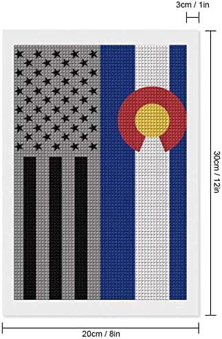 Amrican Colorado Zászló Dekorációs Gyémánt Festmény Készletek Vicces 5D DIY Teljes Fúró Gyémánt Pontok Festmények lakberendezés 8x12
