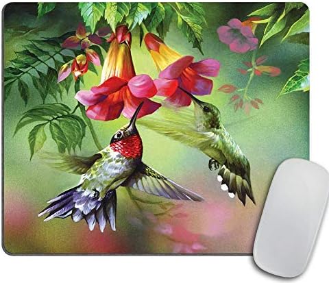 Kolibri Virágok Egér Pad Személyre Szabott Kialakítás Csúszásmentes Gumi Mousepad