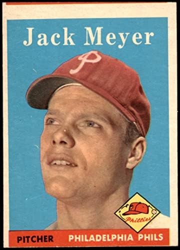 1958 Topps 186 Jack Meyer Philadelphia Phillies (Baseball Kártya) JÓ Phillies
