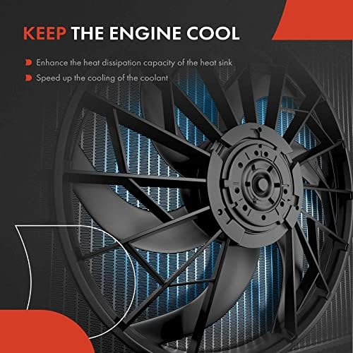 Egy-Prémium Motor Hűtő Hűtő Ventilátor Szerelvény Kompatibilis a Ford EcoSport 2018 2019 2020 2021, L3 1.0 L, Cserélje H1BZ8C607K