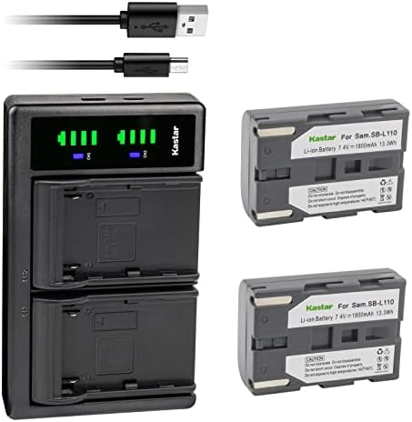 Kastar 4-Pack SB-L110 Akkumulátor LTD2 USB Töltő Csere Samsung SB-L110 SB-LS110 (NEM Kompatibilis SB-L110A), SB-L220 SB-LS220,