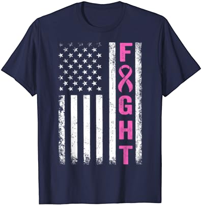 Harc Mell Túlélő Amerikai Zászló Mellrák Tudatosság Póló