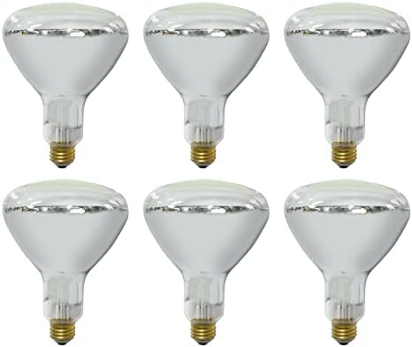 (6 Lámpák) GE Izzó Hő Lámpa, BR40 Hő Lámpa, Izzó, 250 W-os, 2150 Lumen, Közepes Alap, Fehér, Izzó a Hőség Lámpák, Árvíz Fény,