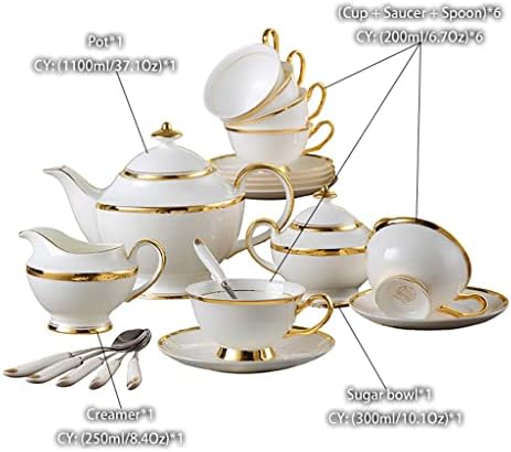ZLXDP Arany berakásos porcelán teás készlet Európai stílusú kerámia kávés készlet Porcelán teáscsésze teáskanna teás készlet sete Ajándékok