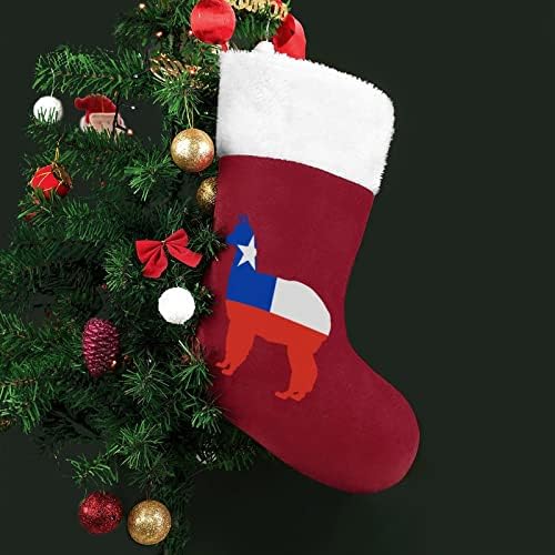 Láma Chile Zászló Karácsonyi Lóg Harisnya, Zokni karácsonyfa Kandalló Holiday Home Decor