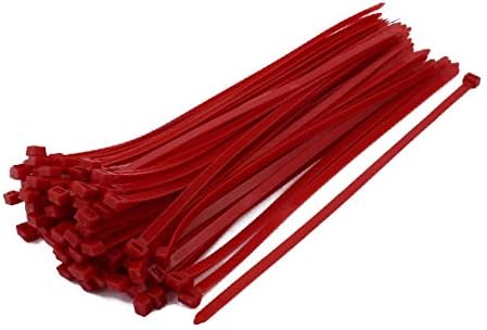 Új Lon0167 8mm x 350mm önzáró Nylon Kábel Köti Nehéz Ipari Vezeték karperecet Piros 100-as(8mm x 350mm selbstsichernde Nylon-Kabelbinder