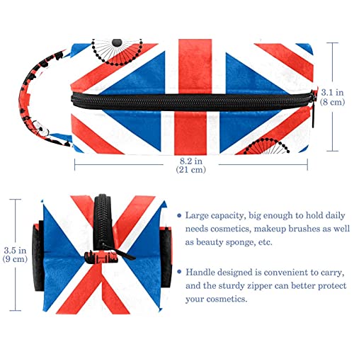 Smink Táska Utazási Kozmetikai Táska Brit Zászlót A Londoni Városkép Tisztálkodási Táska Szervező Tok Cipzárral, illetve Kezelni