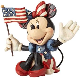 Enesco Disney Hagyományok által Jim Shore Hazafias Minnie Egér Miniatűr Figura, 3.125 Inch, Többszínű
