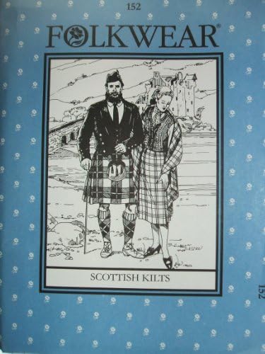 Folkwear Skót Szoknya 152 Highland Skót Skót Szoknya Kabát Hagyományos Varrás Minta & Kötött Mellény (Minta Csak) folkwear152