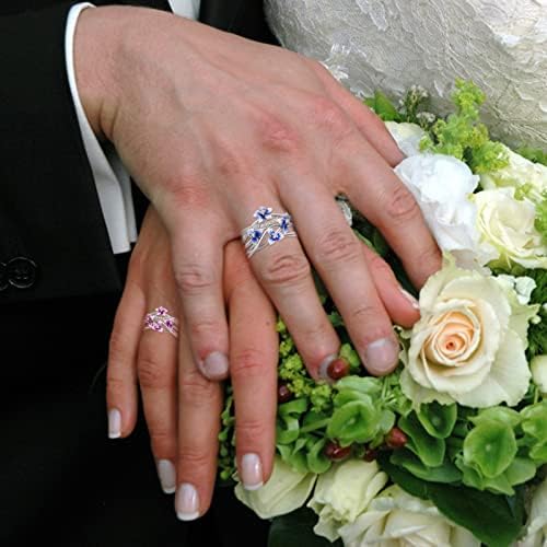 2023 Új Ragasztó Lila Női Sütés Eljegyzési Színű Gyűrű Festék Gyűrű Gyémánt Gyűrűk Lánya Magas, illetve Alacsony Gyűrű (Kék, 7)