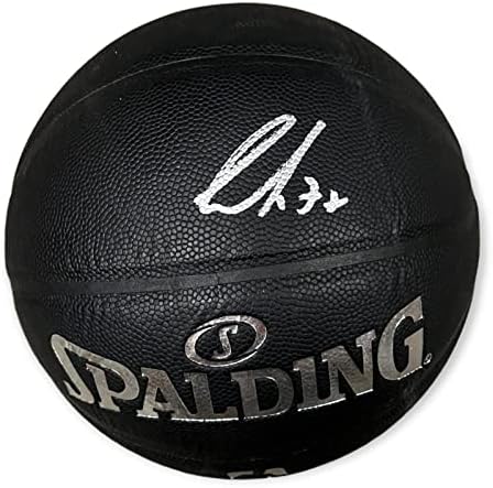 Luka Doncic Aláírt Dedikált Fekete Kosárlabda, Spalding Fanatikusok COA - Dedikált Kosárlabda